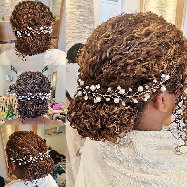 15.Low Curly Chignon With Headband